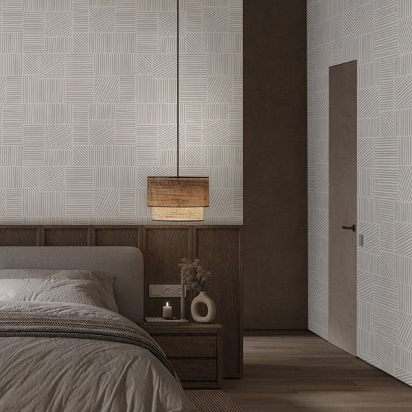 Beige Textured Stripes Wallpaper A010 - CostaCover - Peel and stick Removable Wallpaper - about walls - Abstract - abstract lines