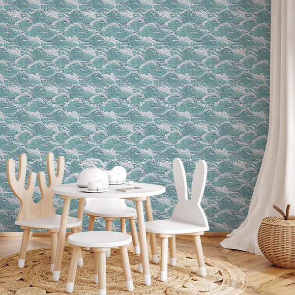 Japanese Ocean Wave Wallpaper A102