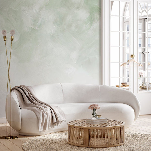 Green Ombre Strokes Wall Mural WM105 - CostaCover - Peel and stick Removable Wallpaper - abstract wall art - abstract wallpaper - accent wallpaper