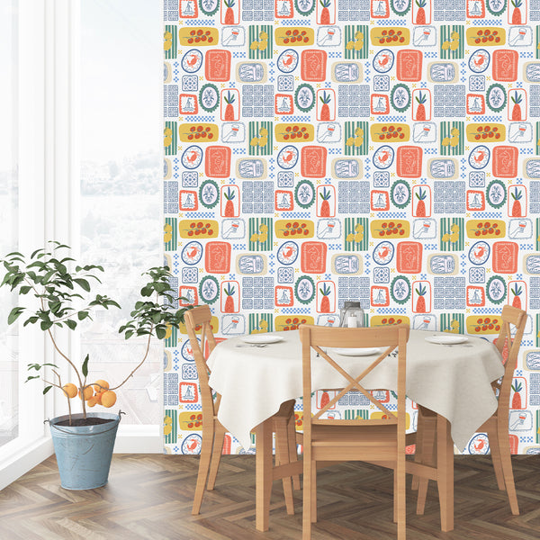 Mediterranean Kitchen Tile Wallpaper CC359