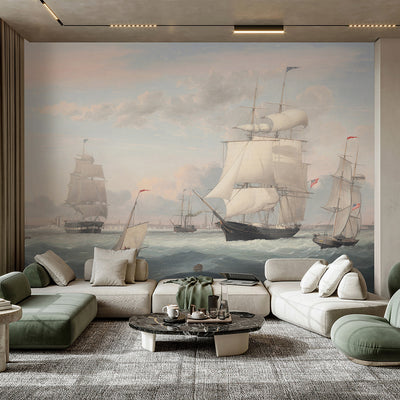 Vintage Sailboats Wall Mural AM162