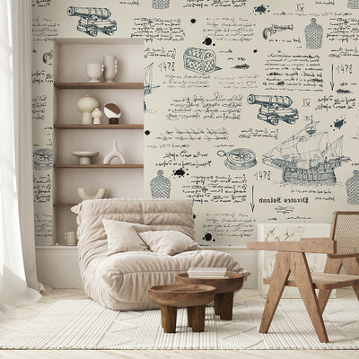 Maritime Sketch Wall Mural AM166