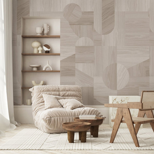 Light Oak Wood Texture Wall Mural AM096 - CostaCover - Peel and stick Removable Wallpaper - about walls - Abstract - abstract lines
