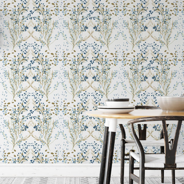 Floral Botanical Garden Wallpaper W038 - CostaCover - Peel and stick Removable Wallpaper - Abstract - abstract floral - abstract lines