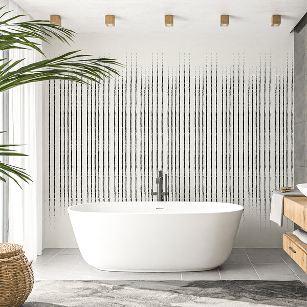 Black Vertical Stripes Wall Mural AM199