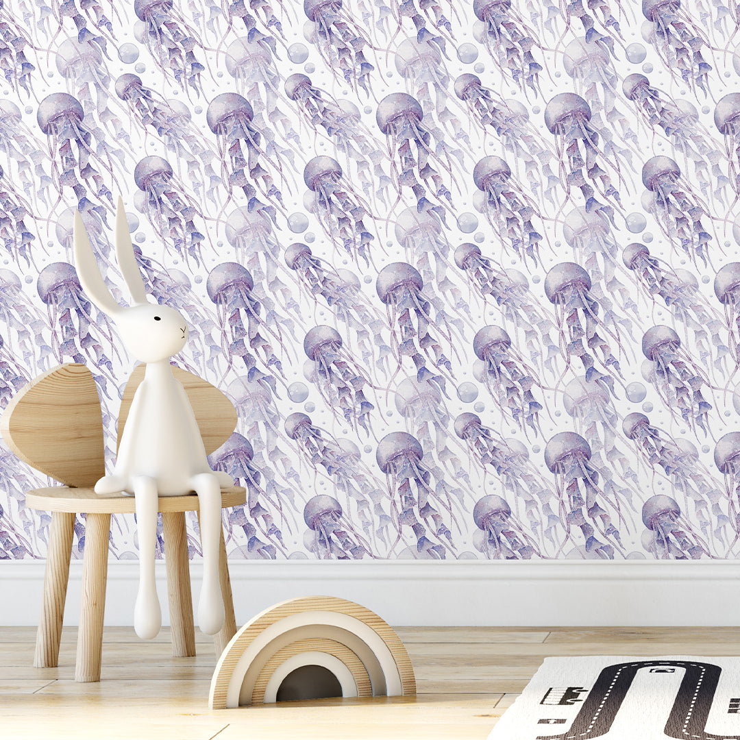 Purple Tiny Jellyfish Wallpaper S089