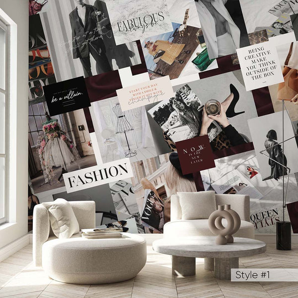 Fashion Style Wall Mural CCM174 - CostaCover - Peel and stick Removable Wallpaper - abstract wall art - abstract wallpaper - accent wallpaper