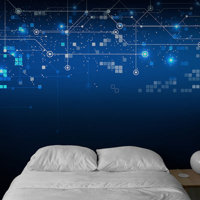 Digital Data Pattern Wall Mural WM099