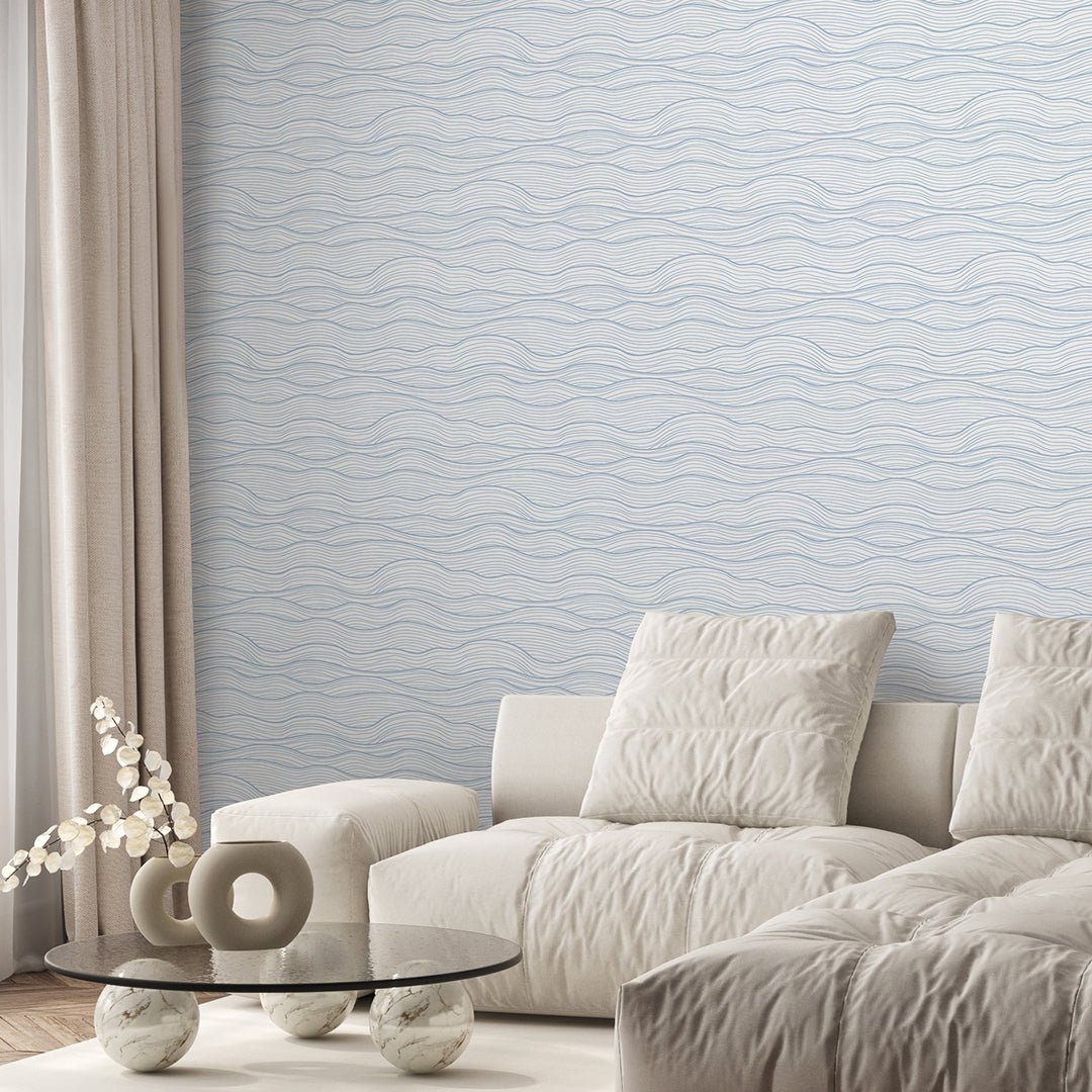 Light Blue Waves Wallpaper A098