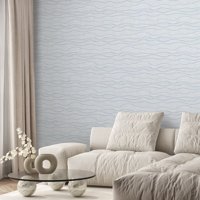 Light Blue Waves Wallpaper A098