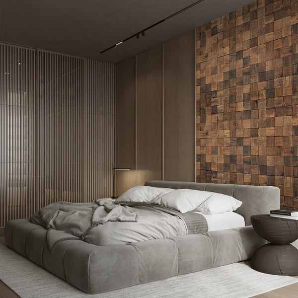 Mosaic Rustic Panels Wallpaper A005 - CostaCover - Peel and stick Removable Wallpaper - about walls - abstract wallpaper - accent wallpaper