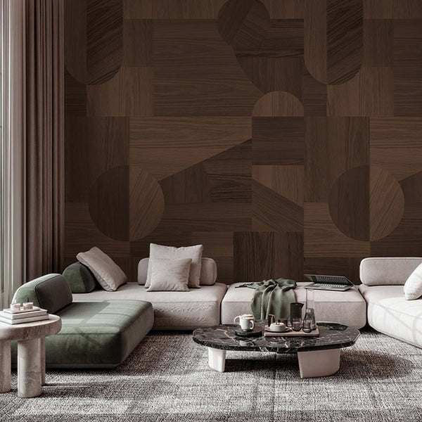 Dark Walnut Wood Texture Wall Mural AM098 - CostaCover - Peel and stick Removable Wallpaper - about walls - Abstract - abstract floral