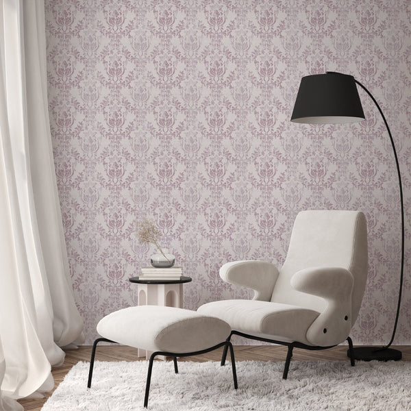 Pink Rococo Wallpaper W101 - CostaCover - Peel and stick Removable Wallpaper - abstract wall art - abstract wallpaper - accent wallpaper