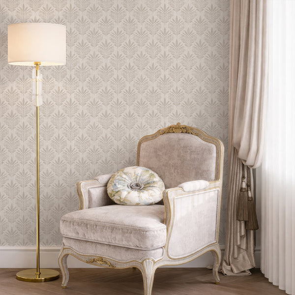 Neutral Botanical Leaf Wallpaper L033