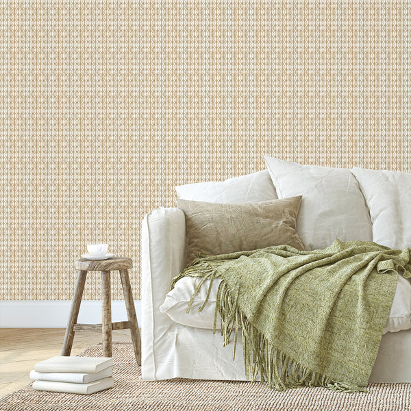 Warm Tan Geometric Wallpaper L075