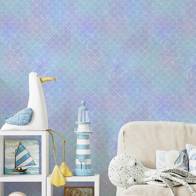 Watercolor Mermaid Scales Wallpaper S094