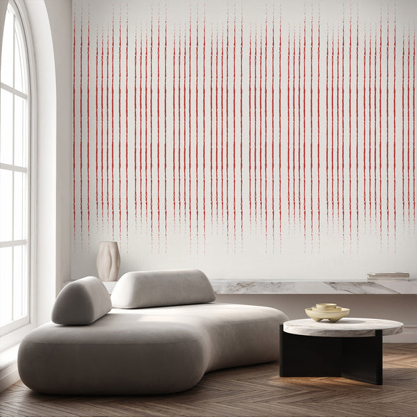 Red Vertical Stripes Wall Mural AM198