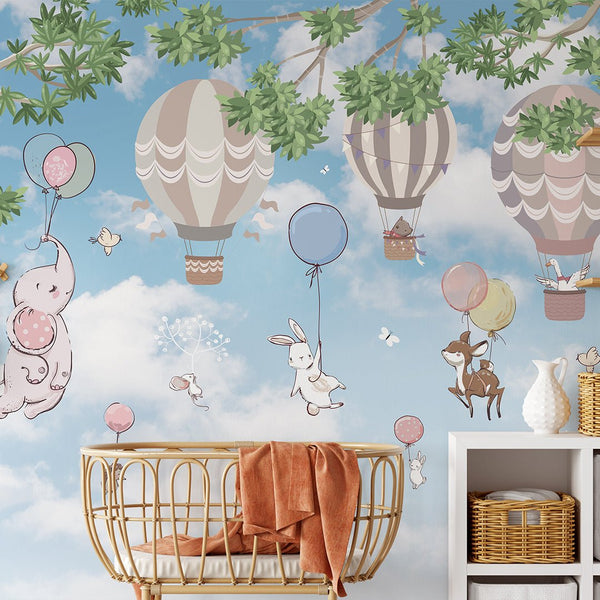 Cute Animals & Forest Wall Mural CCM156 - CostaCover - Peel and stick Removable Wallpaper - abstract wall art - abstract wallpaper - adhesive wallpaper