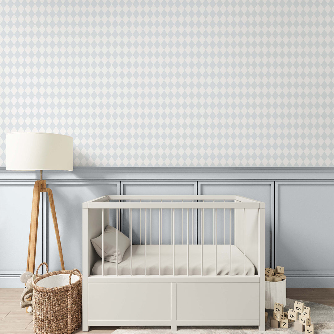 Pastel Blue Rhombus Wallpaper S030