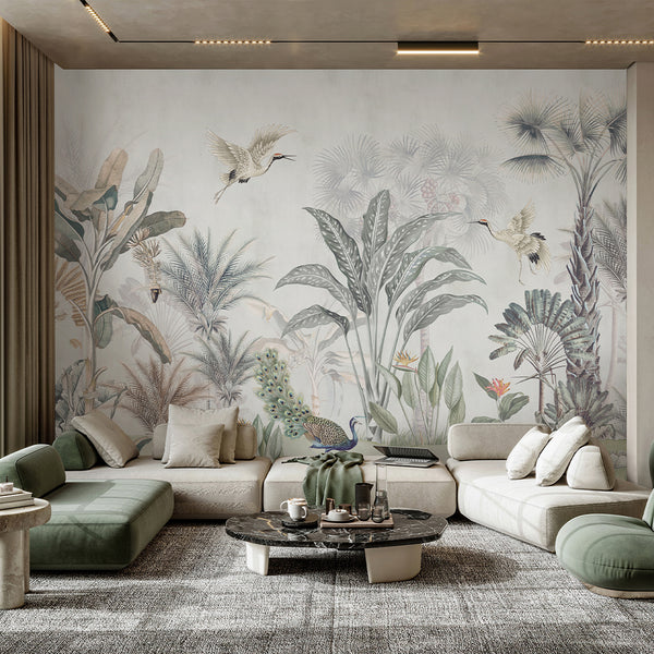 Light Birds Jungle Wall Mural AM185