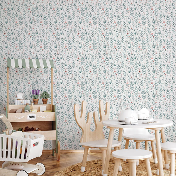 Delicate Floral Wallpaper A052 - CostaCover-Peel and stick Removable Wallpaper-Abstract-abstract floral-abstract mural