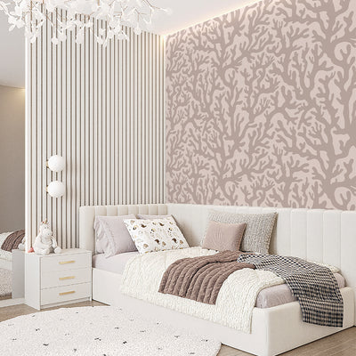 Beige Sea Corals Wallpaper S103