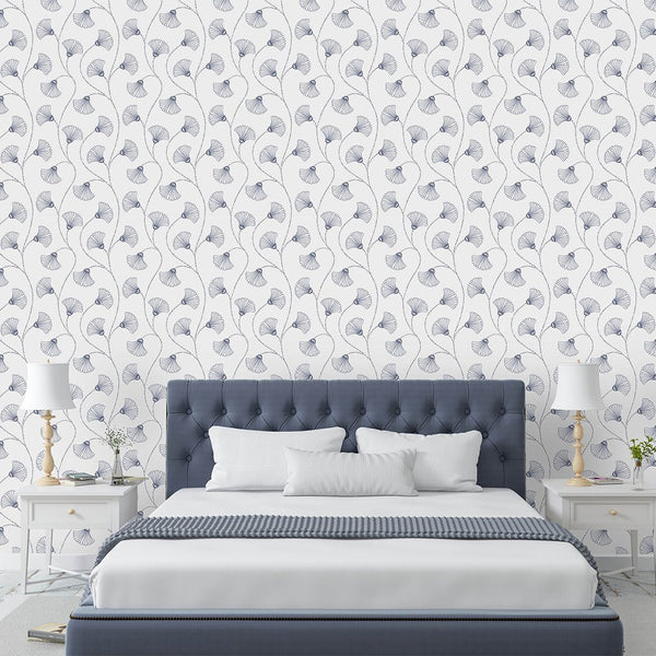 Art Deco Flowers Wallpaper CC206 - CostaCover - Peel and stick Removable Wallpaper - Abstract - abstract wallpaper - adhesive wallpaper