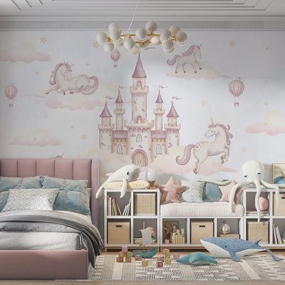 Airy Kingdom & Unicorns Wall Mural AM135
