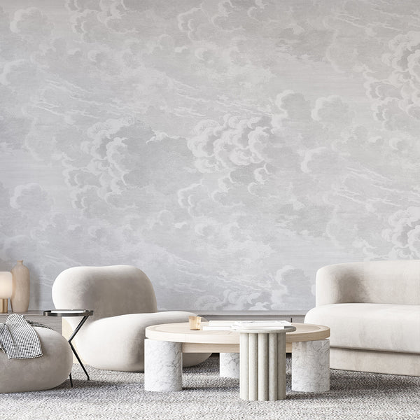 Gray Vintage Cloud Wall Mural AM169