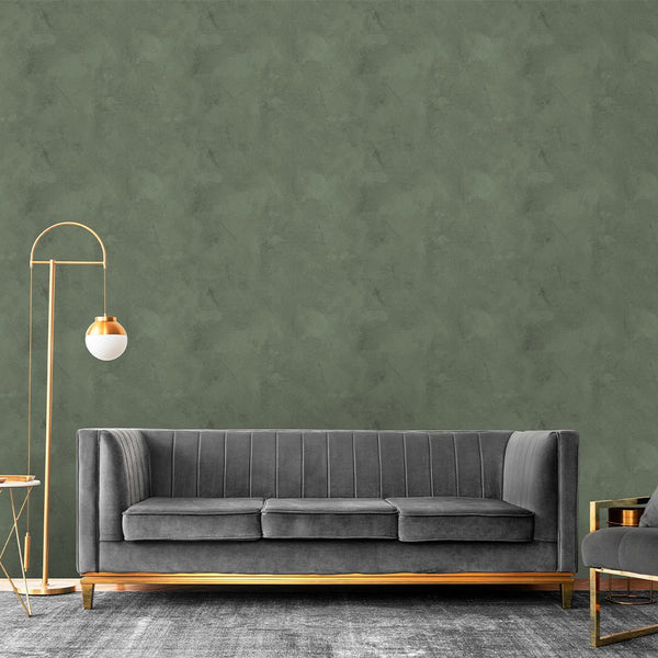 Green Limewash Plaster Wallpaper A035 - CostaCover-Peel and stick Removable Wallpaper-Abstract-Abstract Plaster-abstract wall art