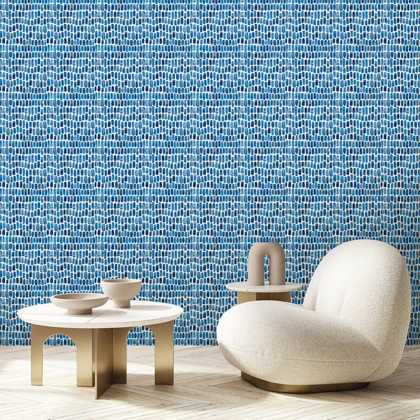 Blue Brushstroke Wallpaper A106