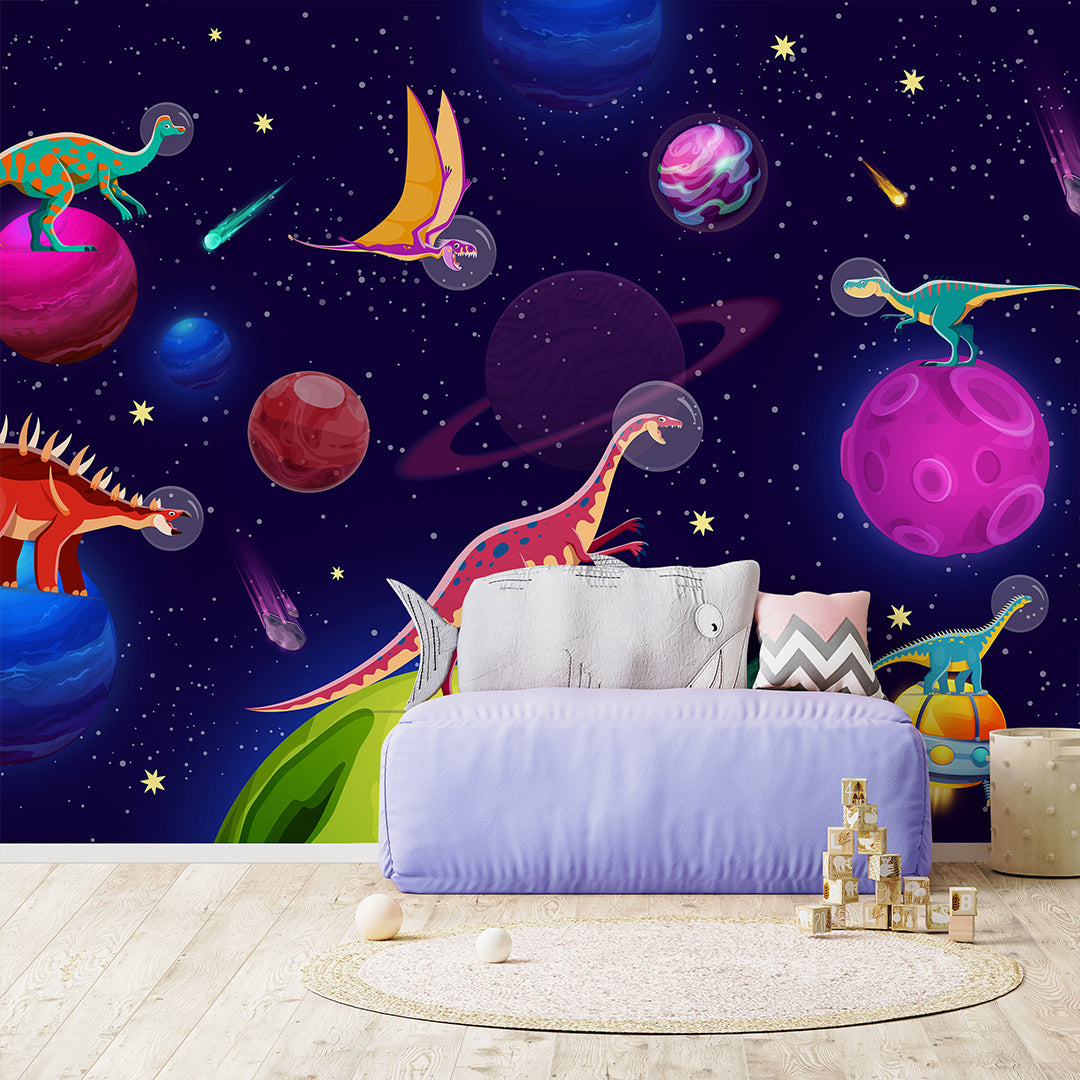Dinosaurs in Space Wall Mural SM096