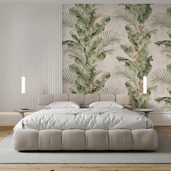 Light Green Tropical Wallpaper A142