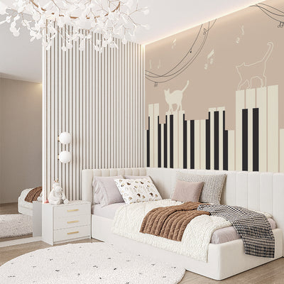 Music Cats Piano Keys Wall Mural SM101