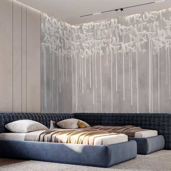 Motivational Graffiti Wall Mural AM122 - CostaCover - Peel and stick Removable Wallpaper - abstract wallpaper - accent wallpaper - adhesive wallpaper