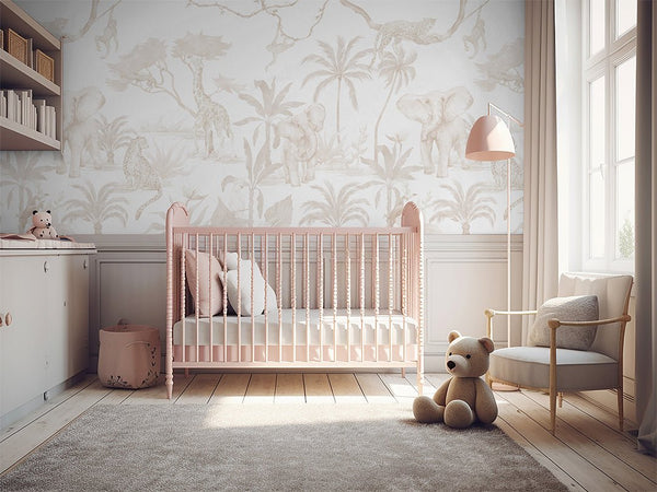 Neutral Animal Print Wall Mural CCM177 - CostaCover - Peel and stick Removable Wallpaper - accent wallpaper - adhesive wallpaper - animal print