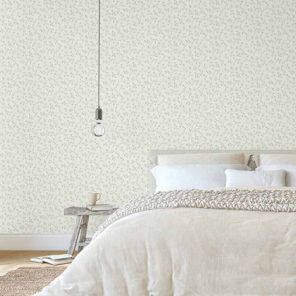 Green Floral Vine Wallpaper L111