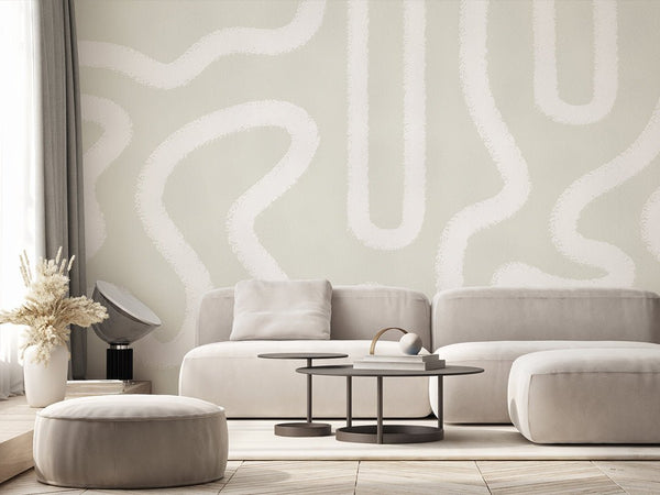 Light Pistachio Lines Wall Mural AM044 - CostaCover - Peel and stick Removable Wallpaper - about walls - Abstract - abstract lines