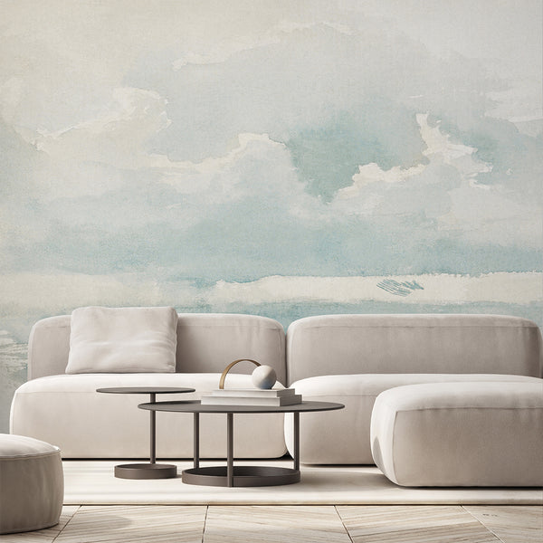 Vintage Coastal Landscape Wall Mural AM100