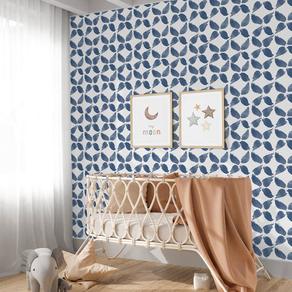 Blue Flower Petals Wallpaper CC349 - CostaCover - Peel and stick Removable Wallpaper - Abstract - abstract floral - abstract mural