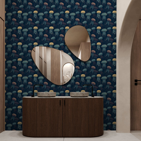 Vintage Jellyfish Wallpaper A109