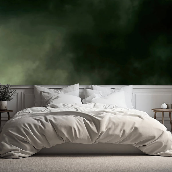 Dark Green Watercolor Wall Mural CCM203 - CostaCover - Peel and stick Removable Wallpaper - Abstract - abstract mural - abstract wall art