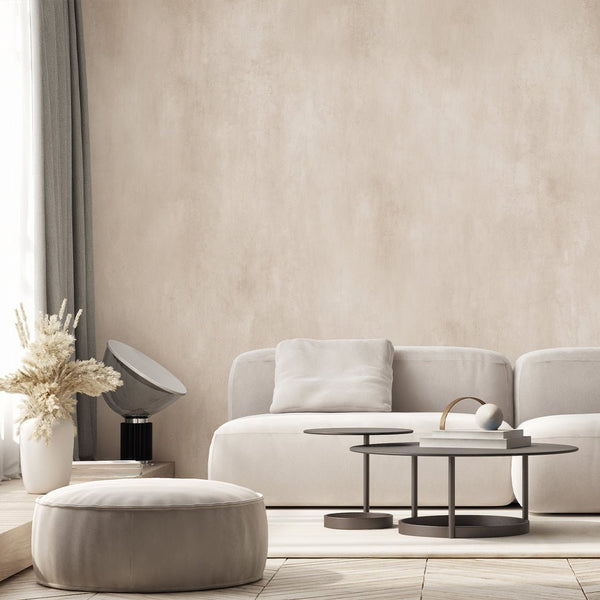 Neutral Beige Plaster Wall Mural AM092 - CostaCover - Peel and stick Removable Wallpaper - about walls - Abstract - abstract mural