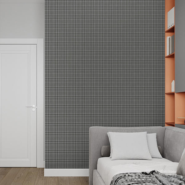 Gray Plaid Wallpaper S139