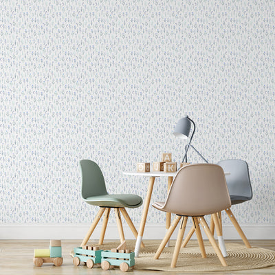 Blue Miniature Flowers Wallpaper S080