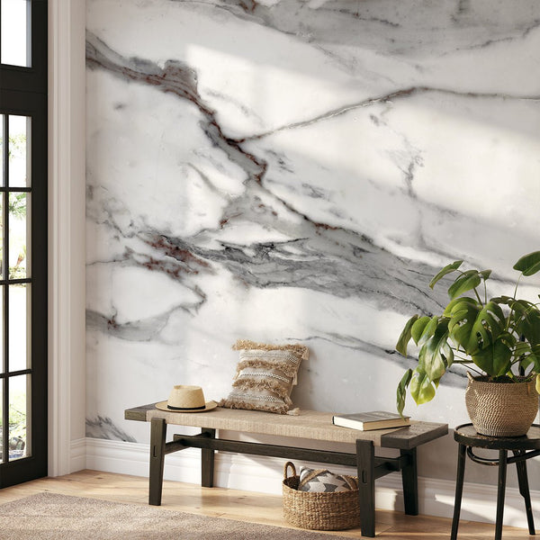 Gray Calacatta Marble Wall Mural CCM198 - CostaCover - Peel and stick Removable Wallpaper - Abstract - abstract marble - abstract mural
