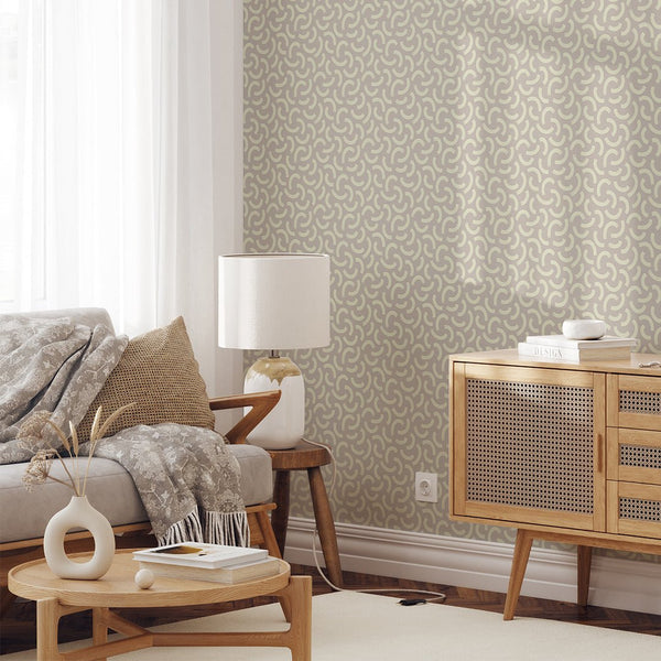 Pastel Yellow Strokes Wallpaper W040 - CostaCover - Peel and stick Removable Wallpaper - Abstract - abstract lines - abstract wall art