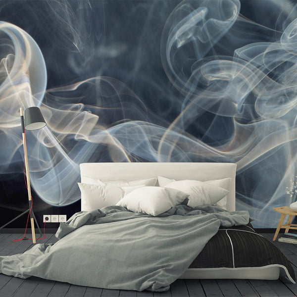 Black Gray Smoke Wall Mural CCM028 - CostaCover - Peel and stick Removable Wallpaper - 3d wall murals - 3d wall painting - Abstract