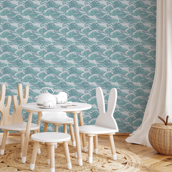 Japanese Ocean Wave Wallpaper A102