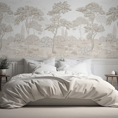 Beige Vintage Forest Wall Mural CCM195